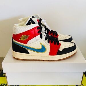 Size 6.5- Air Jordan 1 Mid SE Let Her Man